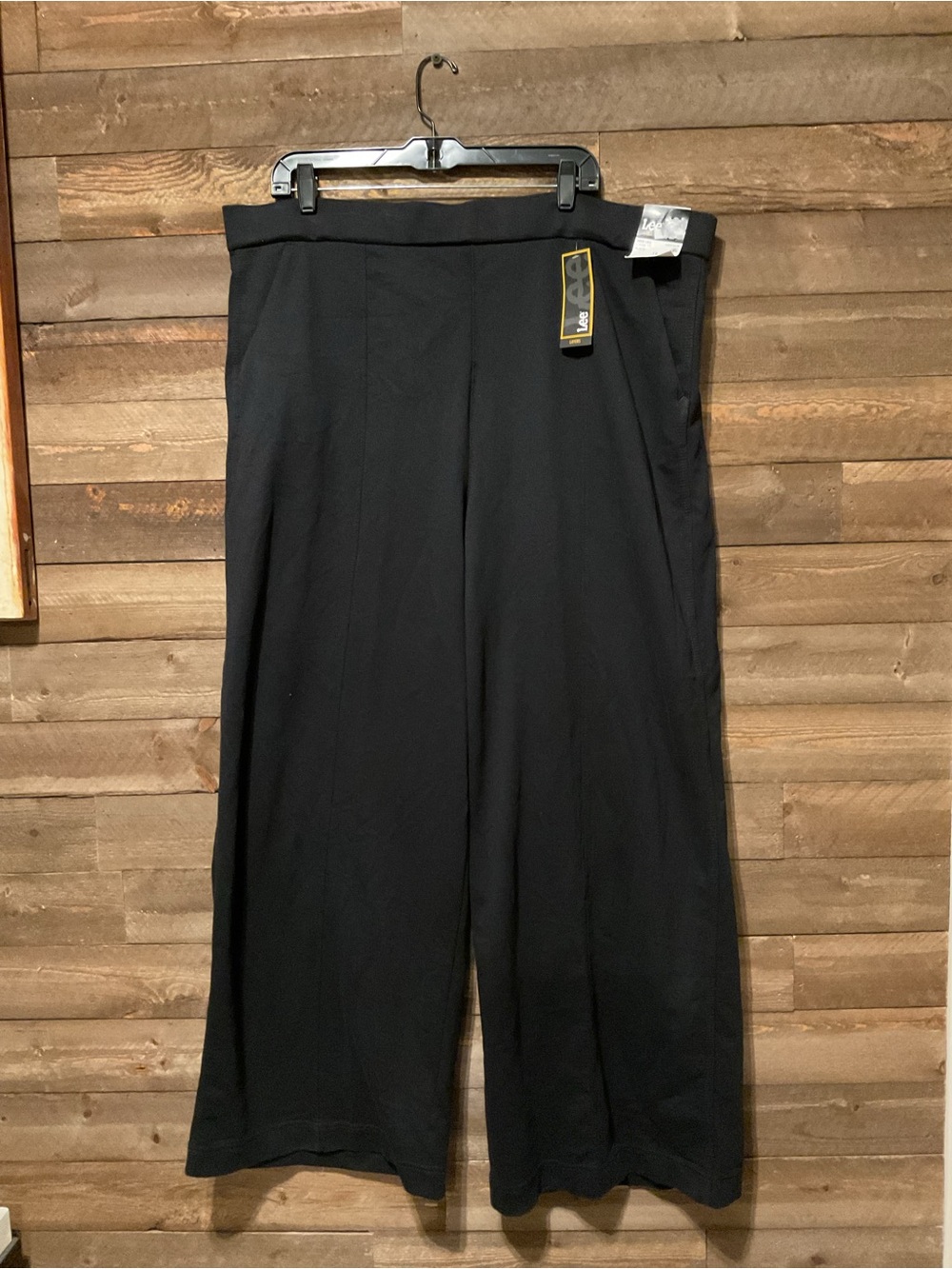 LEE Layers Wide Leg Loose Fit Black Pull On Pants Women’s Size 4X Medium NWT